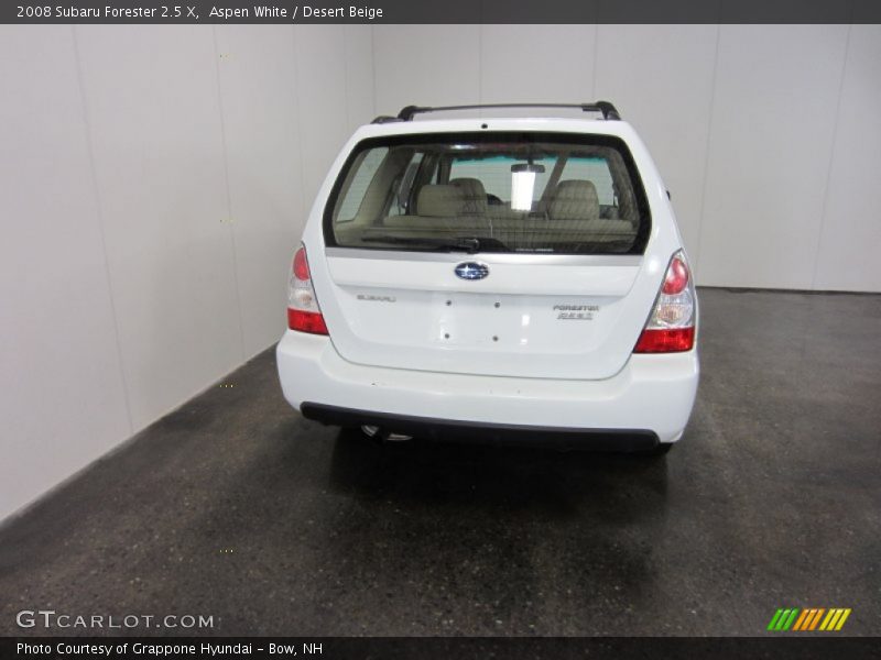 Aspen White / Desert Beige 2008 Subaru Forester 2.5 X