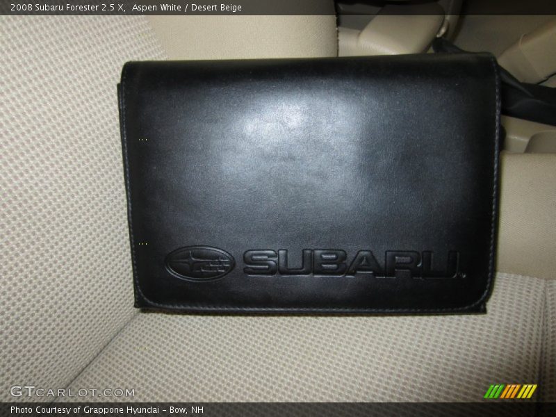 Aspen White / Desert Beige 2008 Subaru Forester 2.5 X