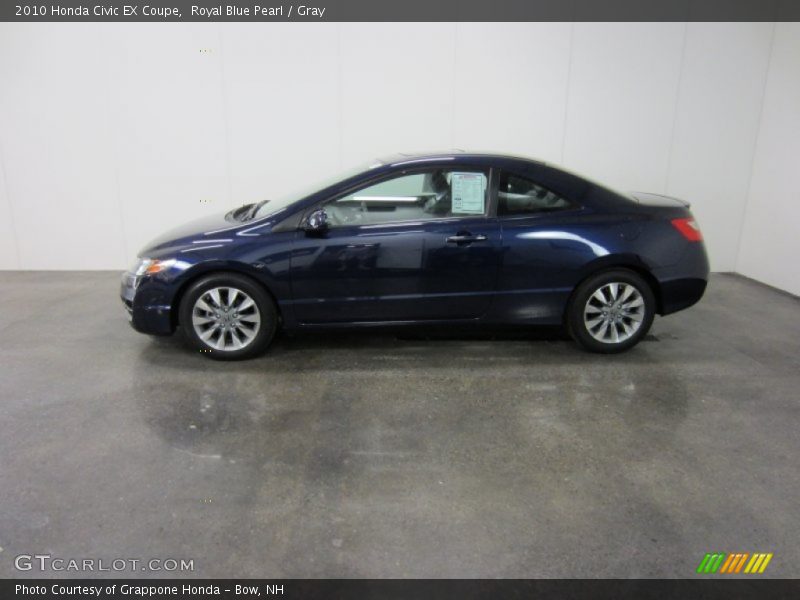 Royal Blue Pearl / Gray 2010 Honda Civic EX Coupe