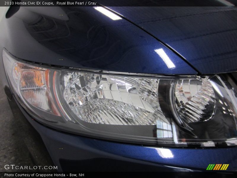 Royal Blue Pearl / Gray 2010 Honda Civic EX Coupe