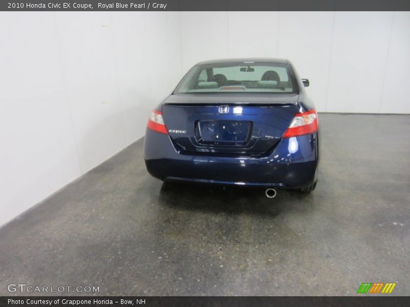 Royal Blue Pearl / Gray 2010 Honda Civic EX Coupe