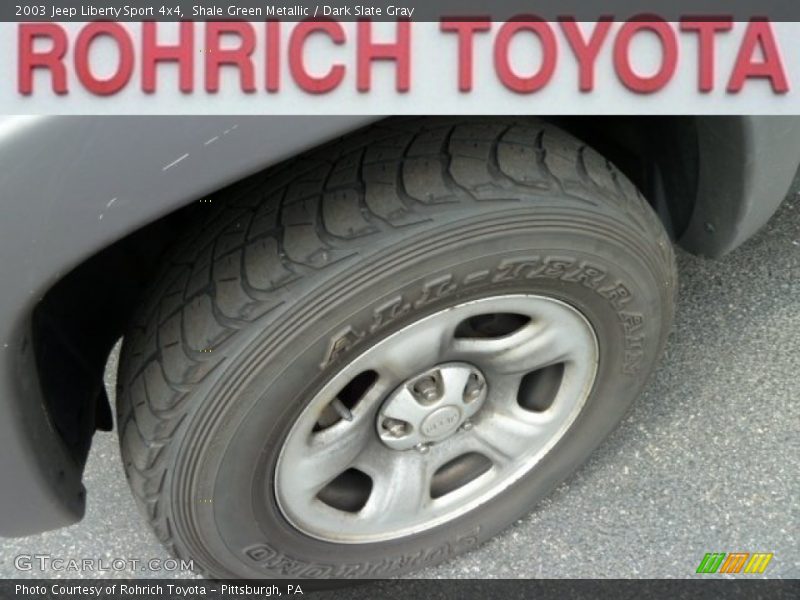 Shale Green Metallic / Dark Slate Gray 2003 Jeep Liberty Sport 4x4