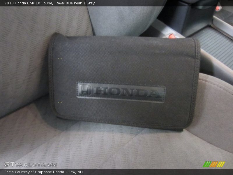 Royal Blue Pearl / Gray 2010 Honda Civic EX Coupe