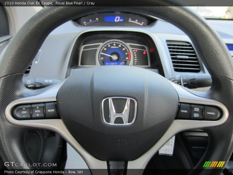 Royal Blue Pearl / Gray 2010 Honda Civic EX Coupe