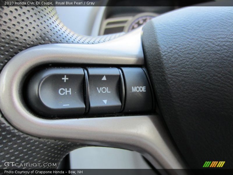 Royal Blue Pearl / Gray 2010 Honda Civic EX Coupe