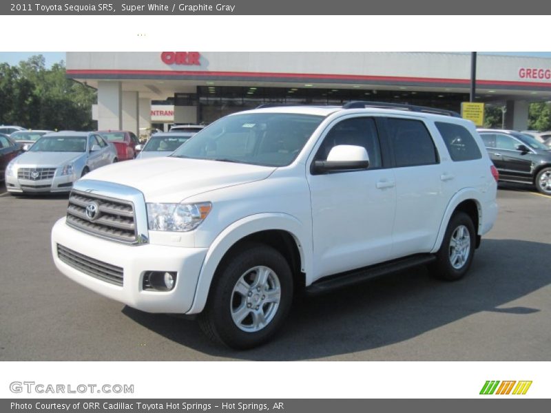Super White / Graphite Gray 2011 Toyota Sequoia SR5