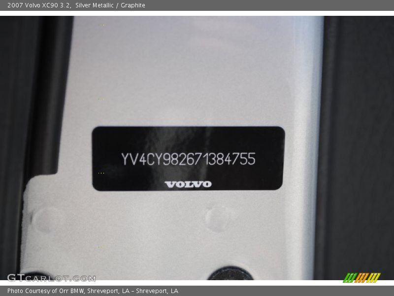Silver Metallic / Graphite 2007 Volvo XC90 3.2
