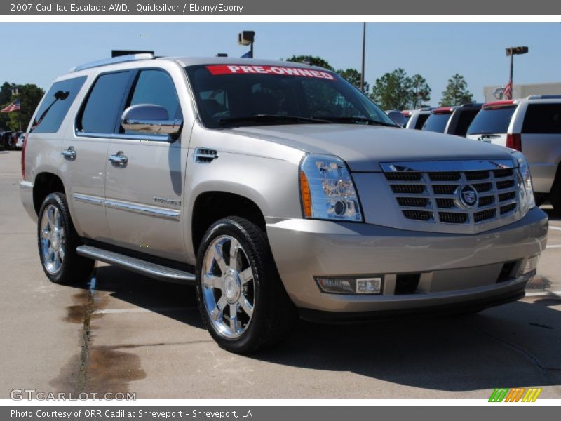 Quicksilver / Ebony/Ebony 2007 Cadillac Escalade AWD