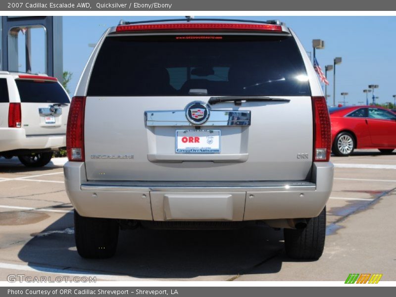 Quicksilver / Ebony/Ebony 2007 Cadillac Escalade AWD