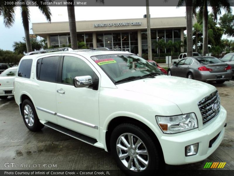 Tuscan Pearl White / Wheat 2008 Infiniti QX 56