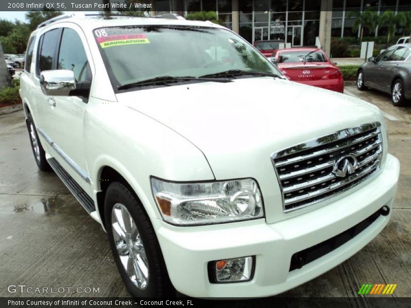 Tuscan Pearl White / Wheat 2008 Infiniti QX 56