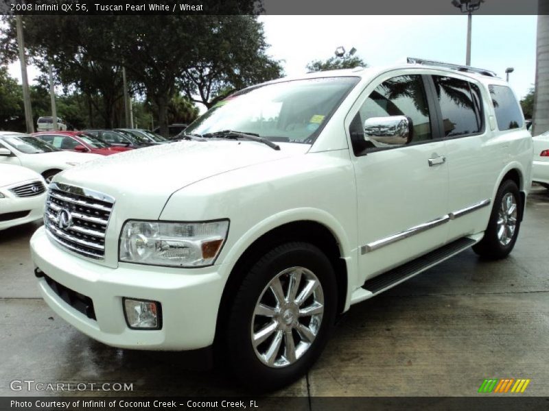 Tuscan Pearl White / Wheat 2008 Infiniti QX 56