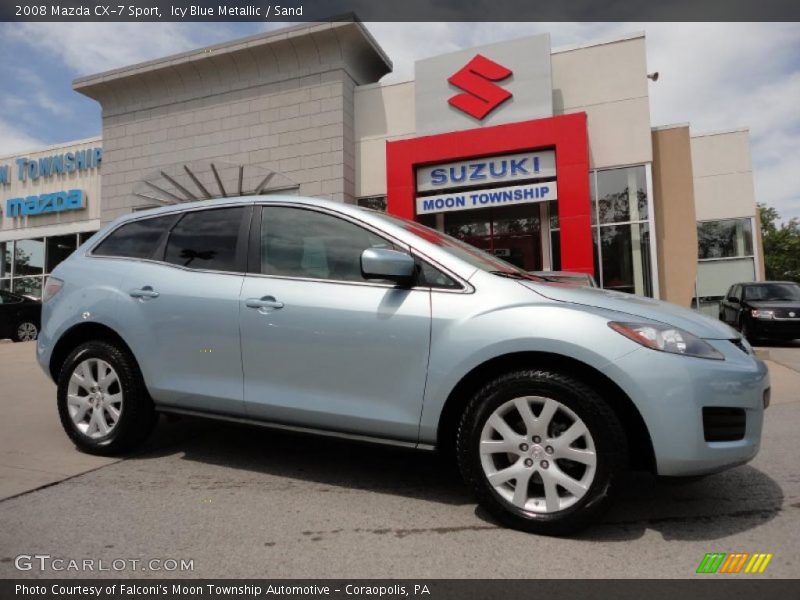 Icy Blue Metallic / Sand 2008 Mazda CX-7 Sport