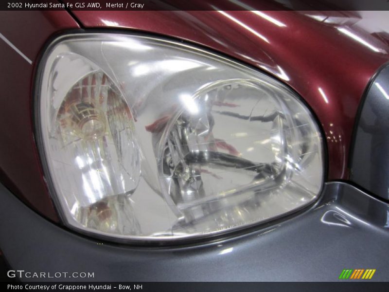 Merlot / Gray 2002 Hyundai Santa Fe GLS AWD