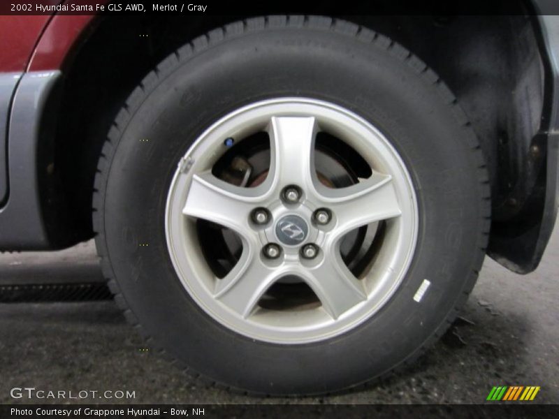 Merlot / Gray 2002 Hyundai Santa Fe GLS AWD