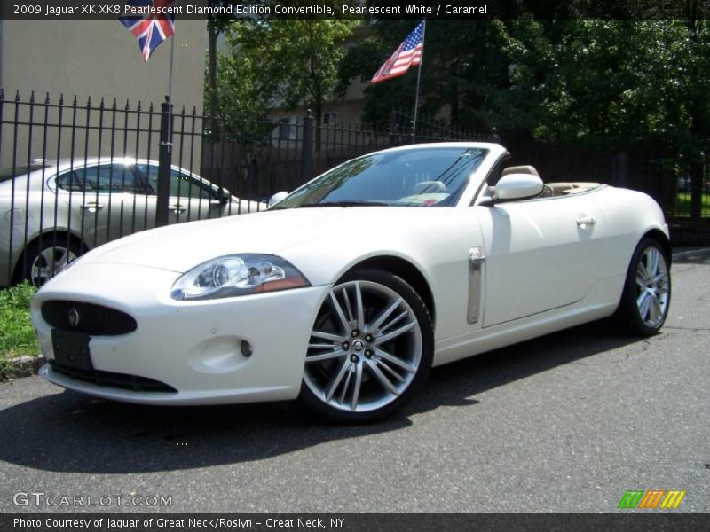 Front 3/4 View of 2009 XK XK8 Pearlescent Diamond Edition Convertible