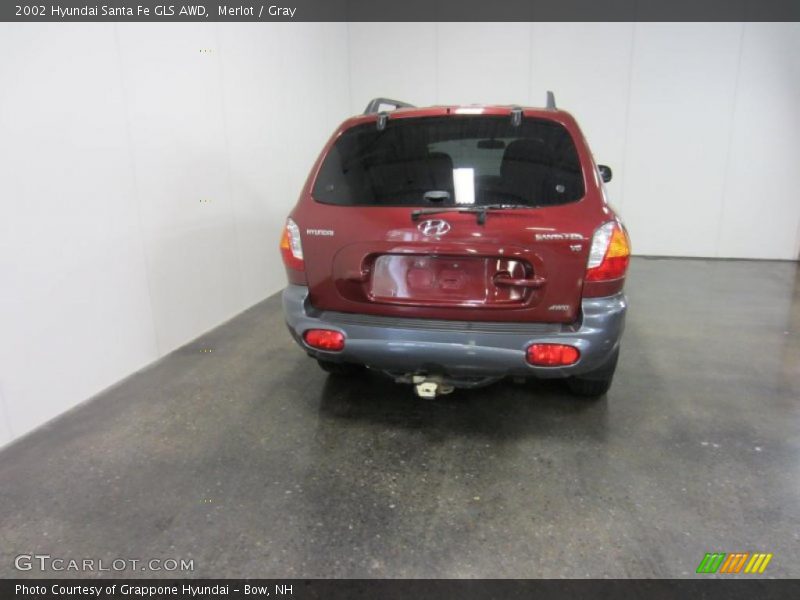 Merlot / Gray 2002 Hyundai Santa Fe GLS AWD