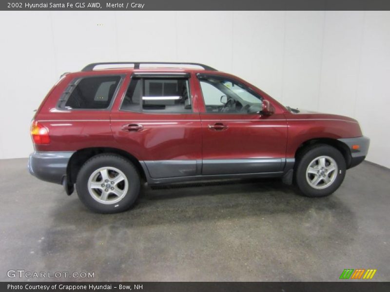 Merlot / Gray 2002 Hyundai Santa Fe GLS AWD