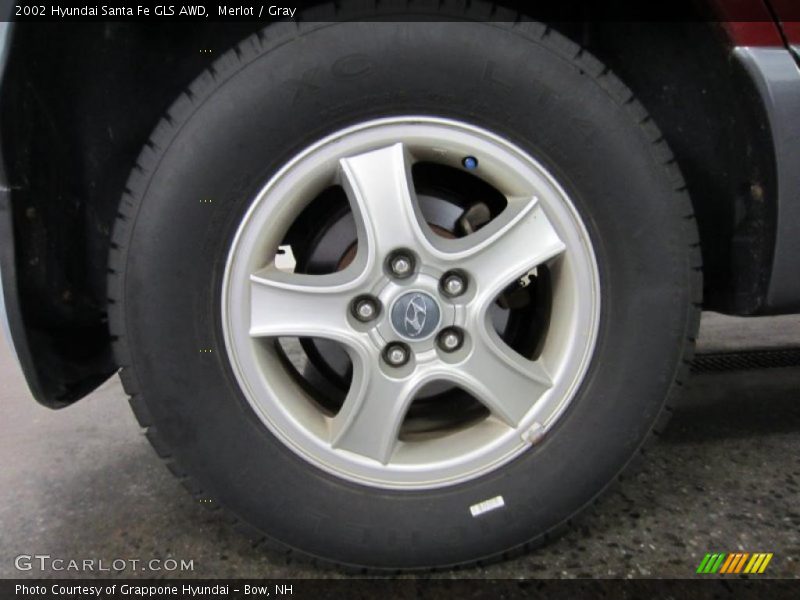 Merlot / Gray 2002 Hyundai Santa Fe GLS AWD