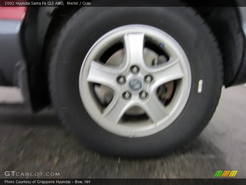 Merlot / Gray 2002 Hyundai Santa Fe GLS AWD