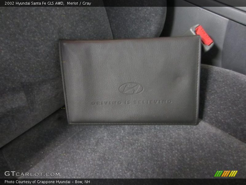Merlot / Gray 2002 Hyundai Santa Fe GLS AWD