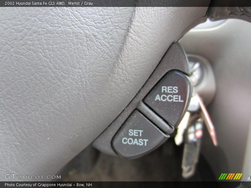 Merlot / Gray 2002 Hyundai Santa Fe GLS AWD