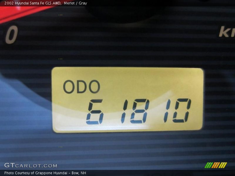 Merlot / Gray 2002 Hyundai Santa Fe GLS AWD