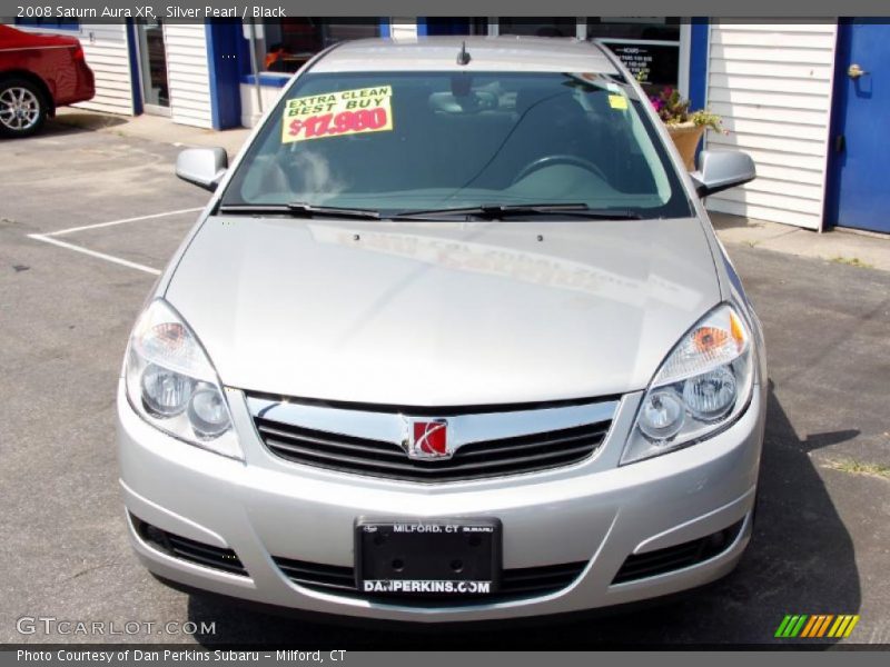 Silver Pearl / Black 2008 Saturn Aura XR