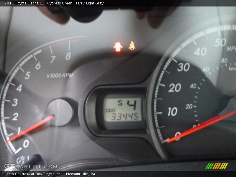 Cypress Green Pearl / Light Gray 2011 Toyota Sienna LE