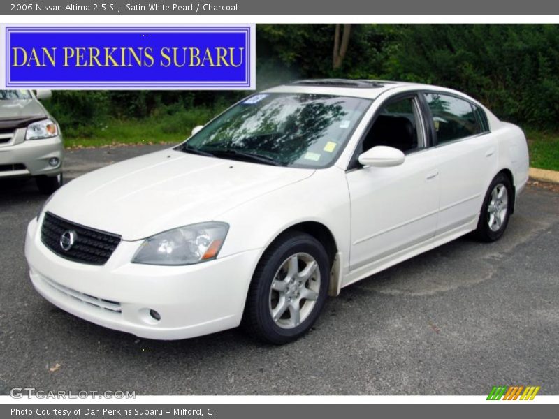 Satin White Pearl / Charcoal 2006 Nissan Altima 2.5 SL