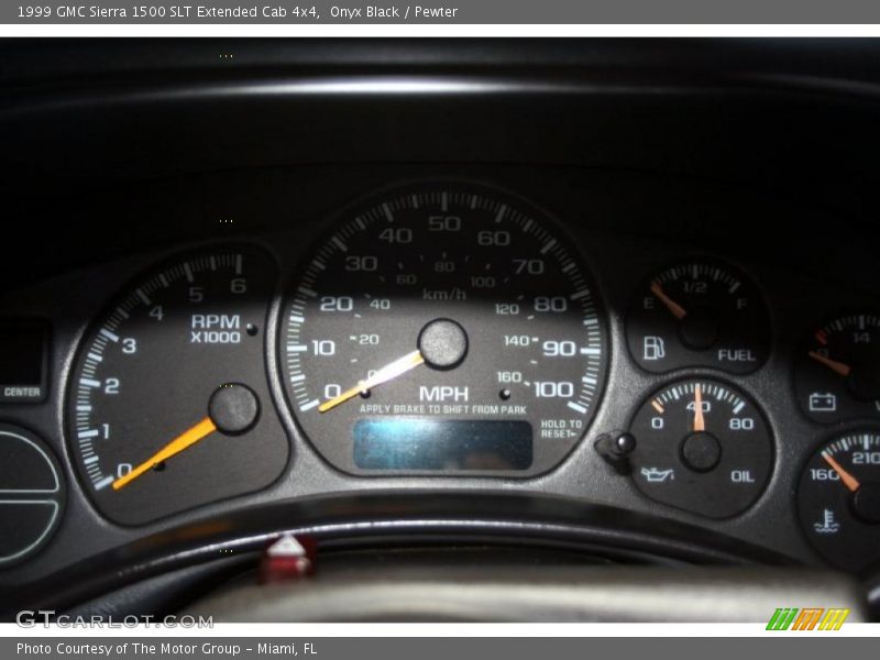 Onyx Black / Pewter 1999 GMC Sierra 1500 SLT Extended Cab 4x4