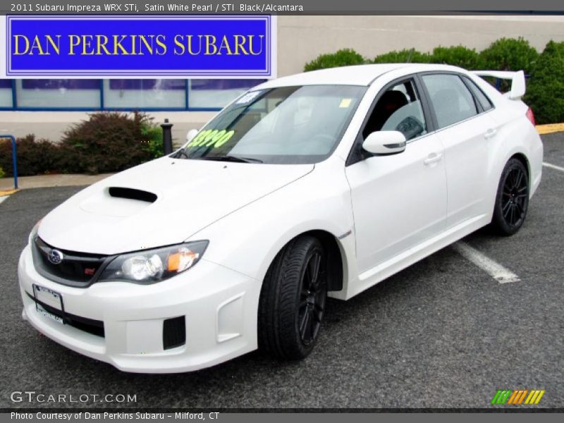 Satin White Pearl / STI  Black/Alcantara 2011 Subaru Impreza WRX STi