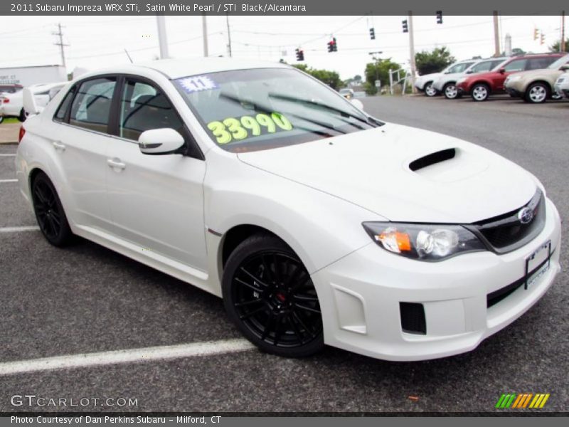 Satin White Pearl / STI  Black/Alcantara 2011 Subaru Impreza WRX STi