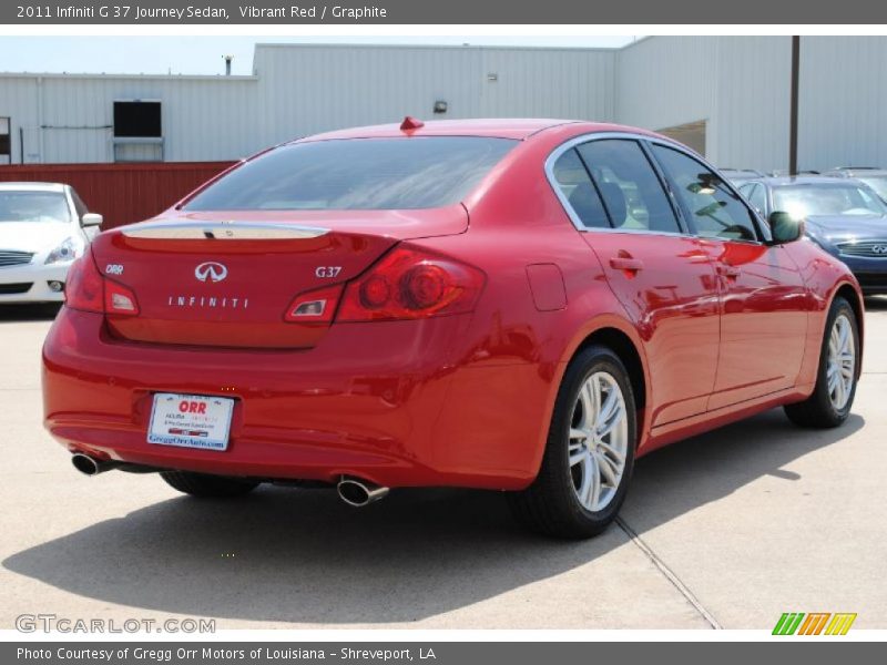 Vibrant Red / Graphite 2011 Infiniti G 37 Journey Sedan