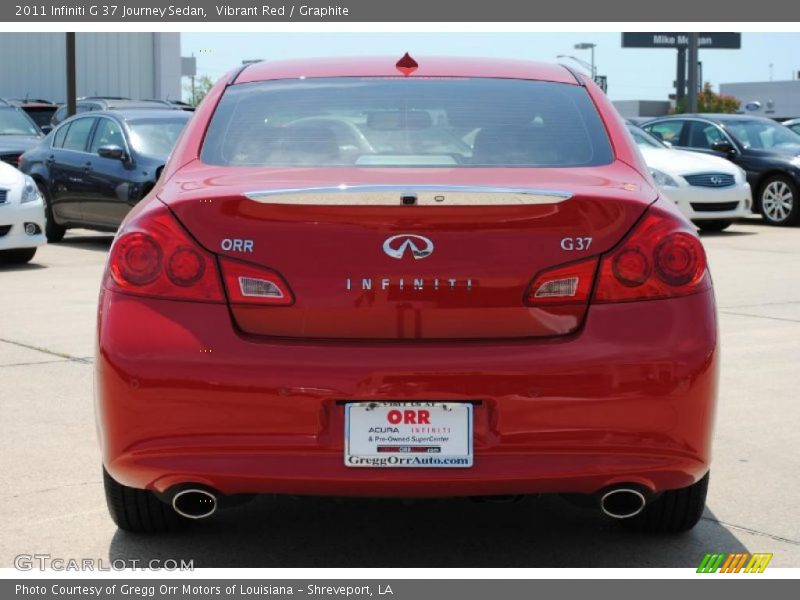 Vibrant Red / Graphite 2011 Infiniti G 37 Journey Sedan