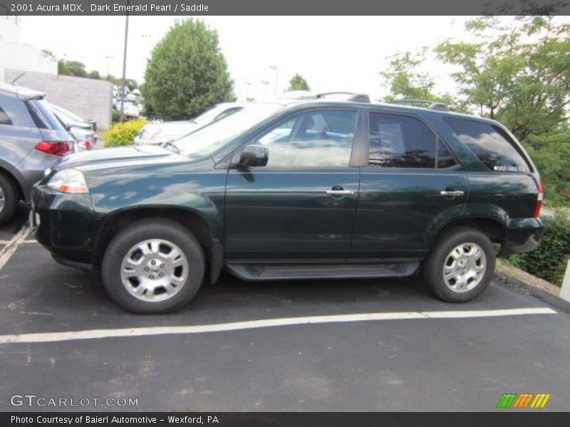Dark Emerald Pearl / Saddle 2001 Acura MDX