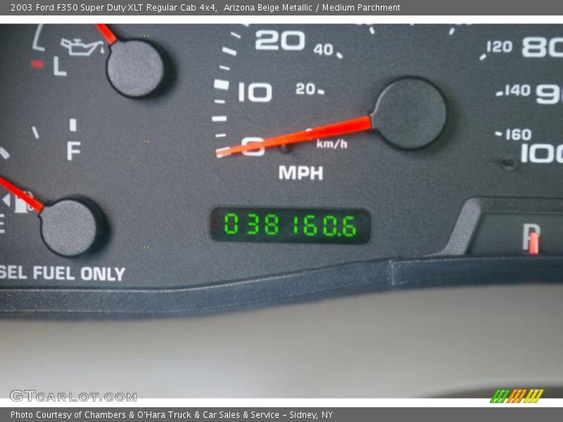 Arizona Beige Metallic / Medium Parchment 2003 Ford F350 Super Duty XLT Regular Cab 4x4