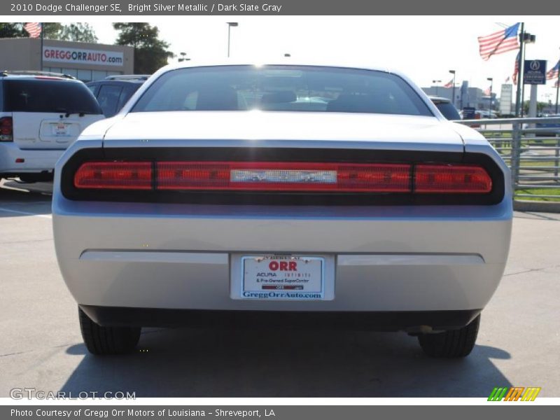 Bright Silver Metallic / Dark Slate Gray 2010 Dodge Challenger SE
