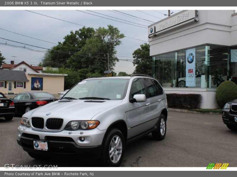 Titanium Silver Metallic / Black 2006 BMW X5 3.0i