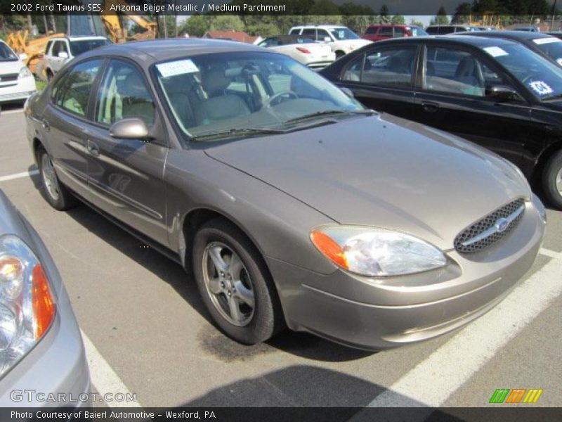Arizona Beige Metallic / Medium Parchment 2002 Ford Taurus SES