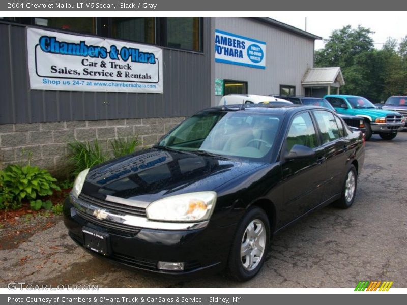 Black / Gray 2004 Chevrolet Malibu LT V6 Sedan