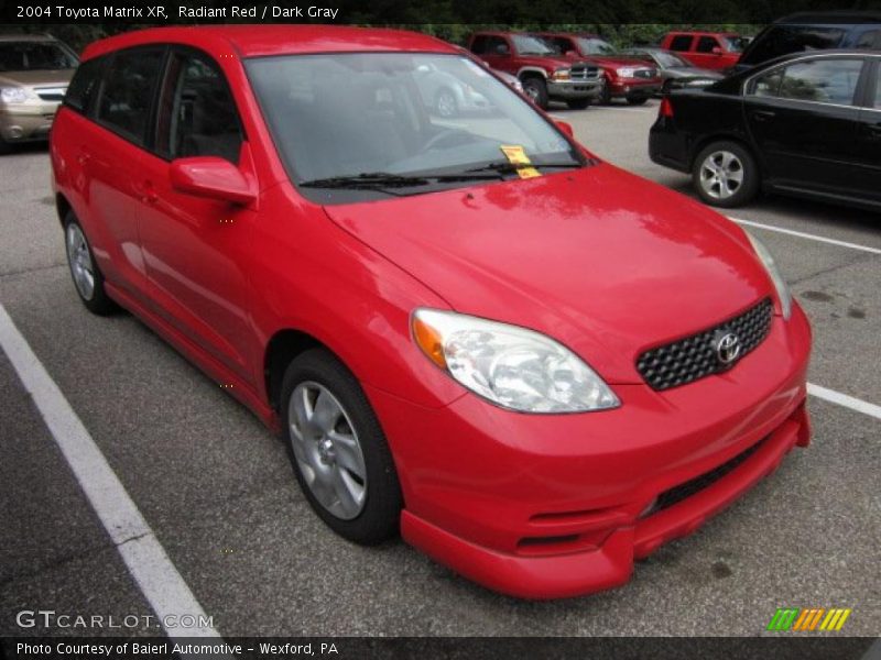 Radiant Red / Dark Gray 2004 Toyota Matrix XR