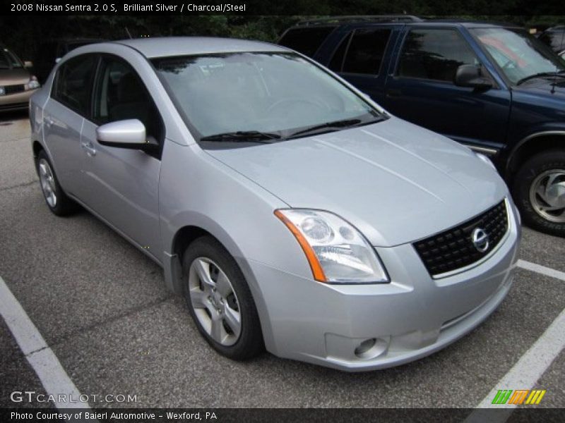 Brilliant Silver / Charcoal/Steel 2008 Nissan Sentra 2.0 S