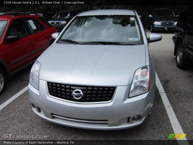 Brilliant Silver / Charcoal/Steel 2008 Nissan Sentra 2.0 S