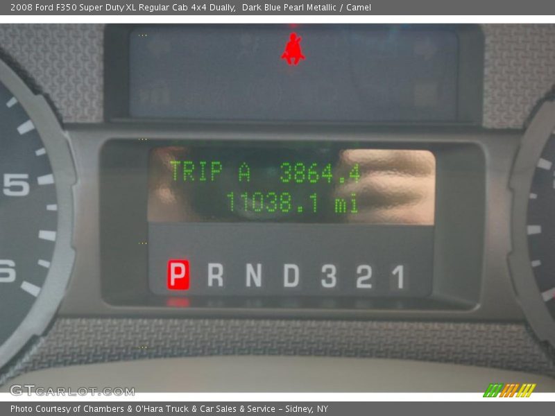 Dark Blue Pearl Metallic / Camel 2008 Ford F350 Super Duty XL Regular Cab 4x4 Dually