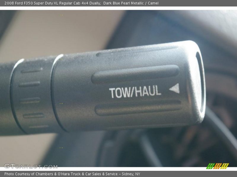 Dark Blue Pearl Metallic / Camel 2008 Ford F350 Super Duty XL Regular Cab 4x4 Dually