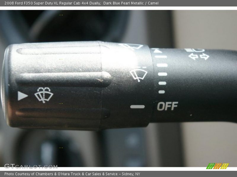 Dark Blue Pearl Metallic / Camel 2008 Ford F350 Super Duty XL Regular Cab 4x4 Dually