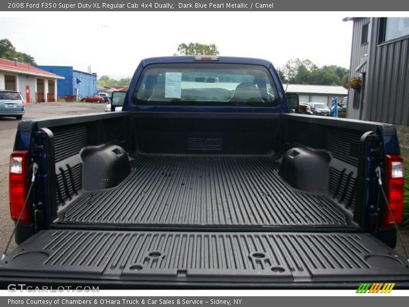 Dark Blue Pearl Metallic / Camel 2008 Ford F350 Super Duty XL Regular Cab 4x4 Dually