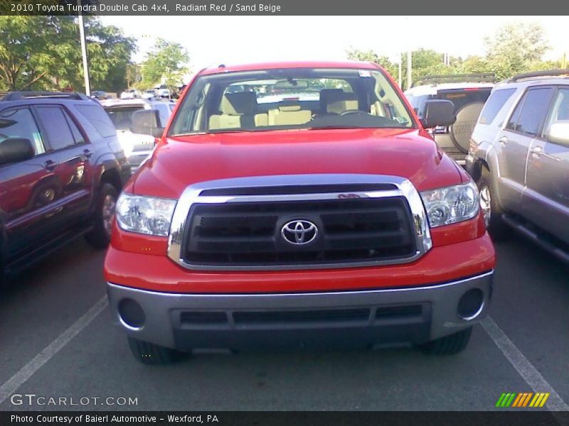 Radiant Red / Sand Beige 2010 Toyota Tundra Double Cab 4x4