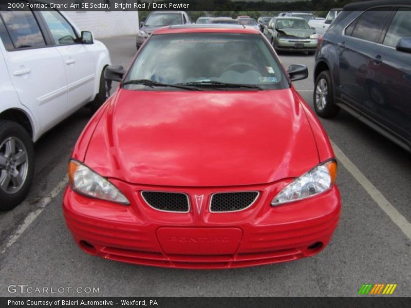 Bright Red / Dark Pewter 2000 Pontiac Grand Am SE Sedan